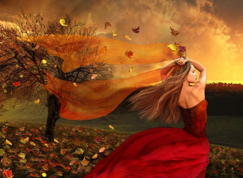 Осень ... Задрожали листы, облетая, Тучи неба закрыли красу ... Автор А. Фет